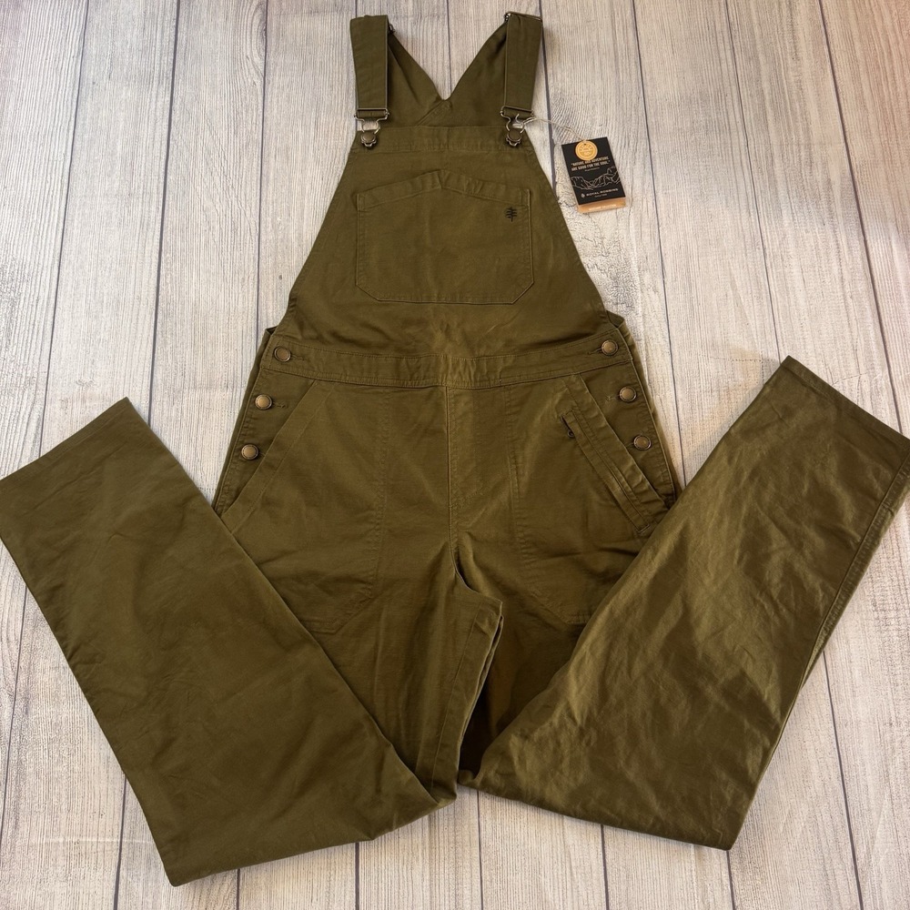 Royal Robbins Women's Half Dome Overalls Olive Size S NWT Hiking Outdoor